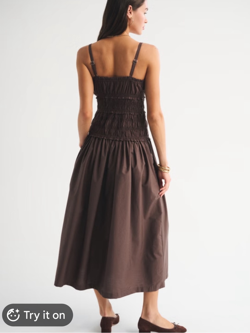 Caroline Constas 🔥 Bra-Free Smocked Drop-Waist Maxi Dress - Picture 6 of 6